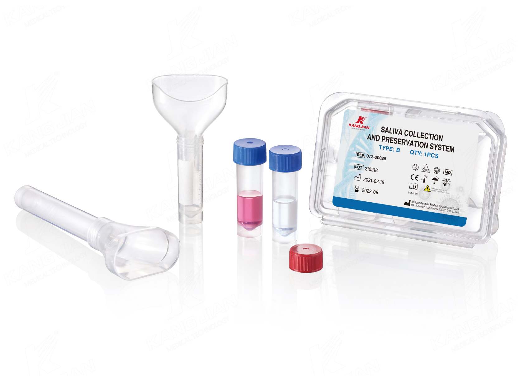 Kit per la raccolta di campioni di DNA di saliva (espettorato).