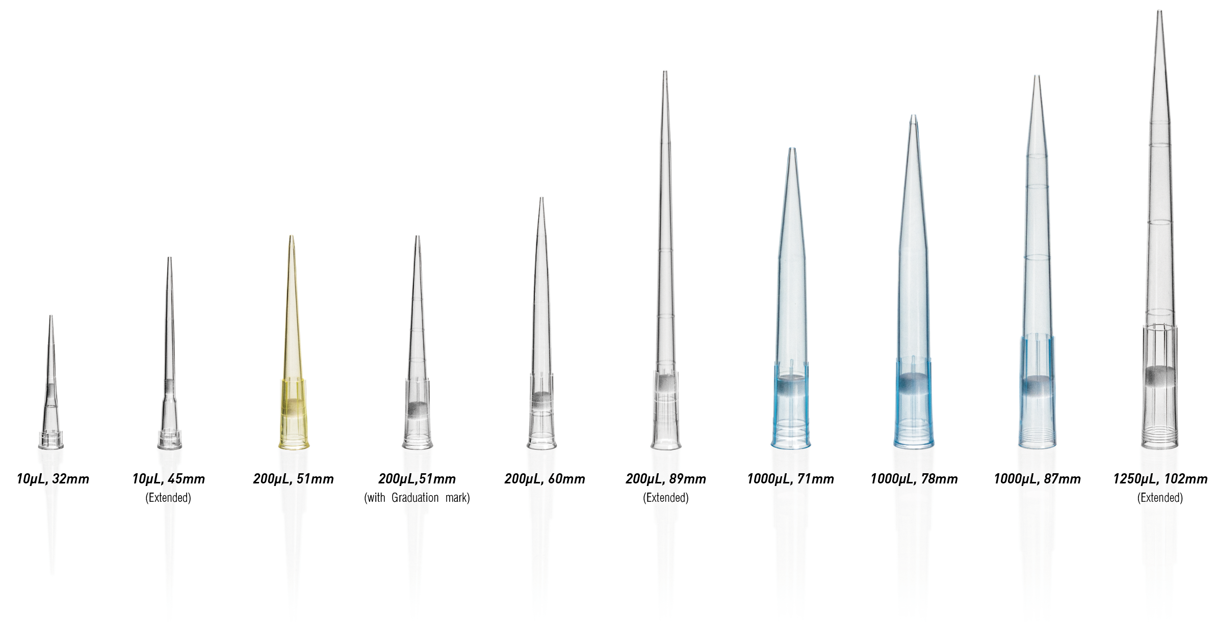 Puntali per pipette universali apirogeni